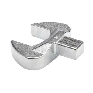 STAHLWILLE Open Ended Insert Spanner Head, 14 x 18 mm Insert Size, 36 mm Chrome Finish Alloy Steel Germany 58214036