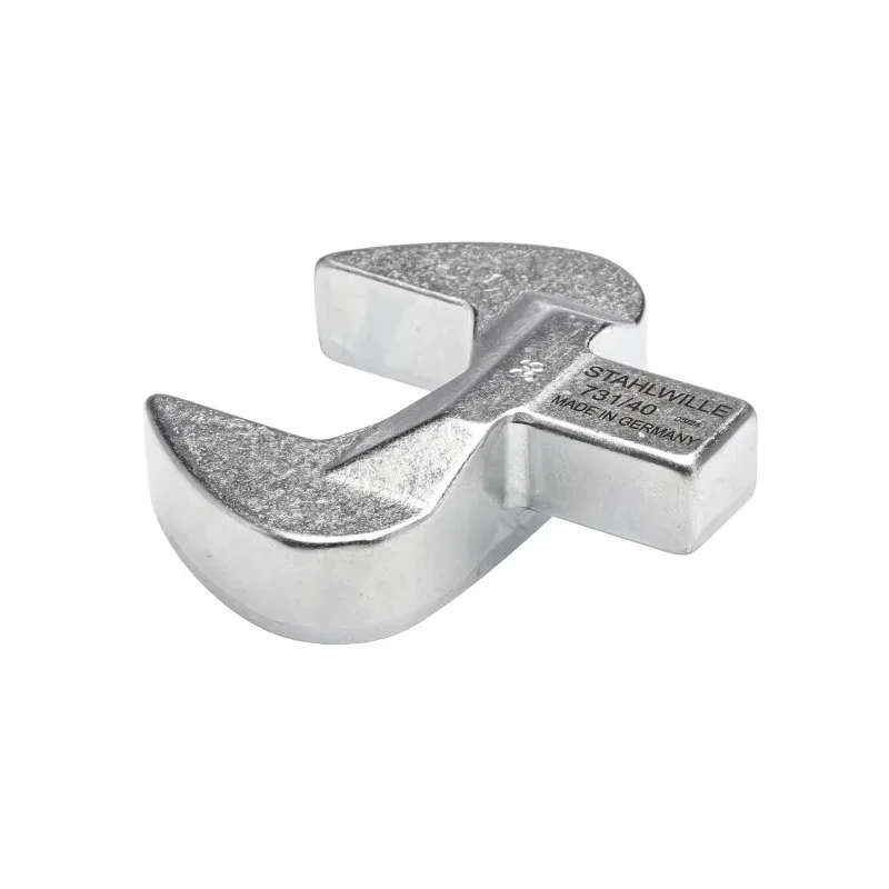 STAHLWILLE Open Ended Insert Spanner Head, 14 x 18 mm Insert Size, 36 mm Chrome Finish Alloy Steel Germany 58214036