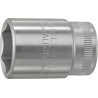 STAHLWILLE 1/2 in Drive 27 mm Hexagon Socket with Chrome Finish, 45mm Overall Length 03030027