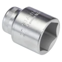 STAHLWILLE 1/2 in Drive 27 mm Hexagon Socket with Chrome Finish, 45mm Overall Length 03030027
