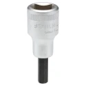 STAHLWILLE 1/2 in Drive Bit Socket, Chrome Steel, Square Drive Type, 22mm Overall Length 03050007