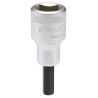 STAHLWILLE 1/2 in Drive Bit Socket, Chrome Steel, Square Drive Type, 22mm Overall Length 03050007