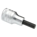 STAHLWILLE 1/2 in Drive Bit Socket, Chrome Steel, Square Drive Type, 22mm Overall Length 03050007