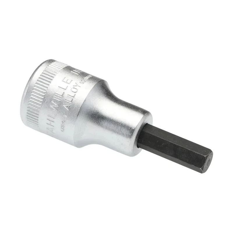 STAHLWILLE 1/2 in Drive Bit Socket, Chrome Steel, Square Drive Type, 22mm Overall Length 03050007