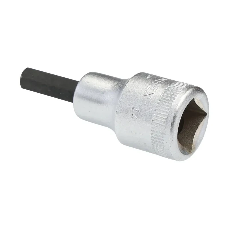 STAHLWILLE 1/2 in Drive Bit Socket, Chrome Steel, Square Drive Type, 22mm Overall Length 03050007