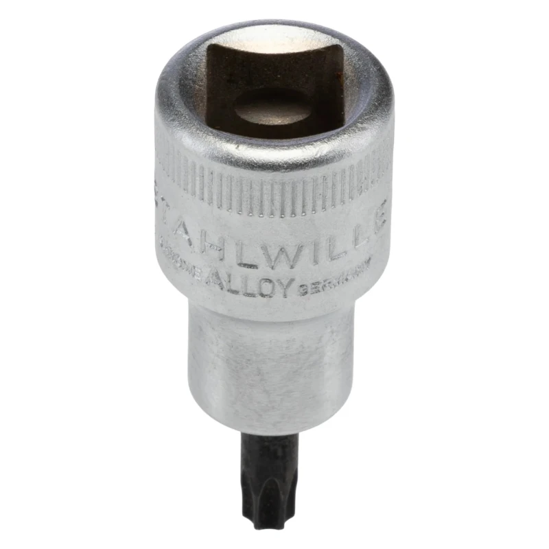 STAHLWILLE Screwdriver Socket Set, 1/2 in Drive Size, T30 Torx Tip, Chrome Plated Chrome Alloy Steel, 55mm Overall 03100030