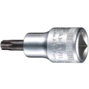 STAHLWILLE Screwdriver Socket Set, 1/2 in Drive Size, T30 Torx Tip, Chrome Plated Chrome Alloy Steel, 55mm Overall 03100030
