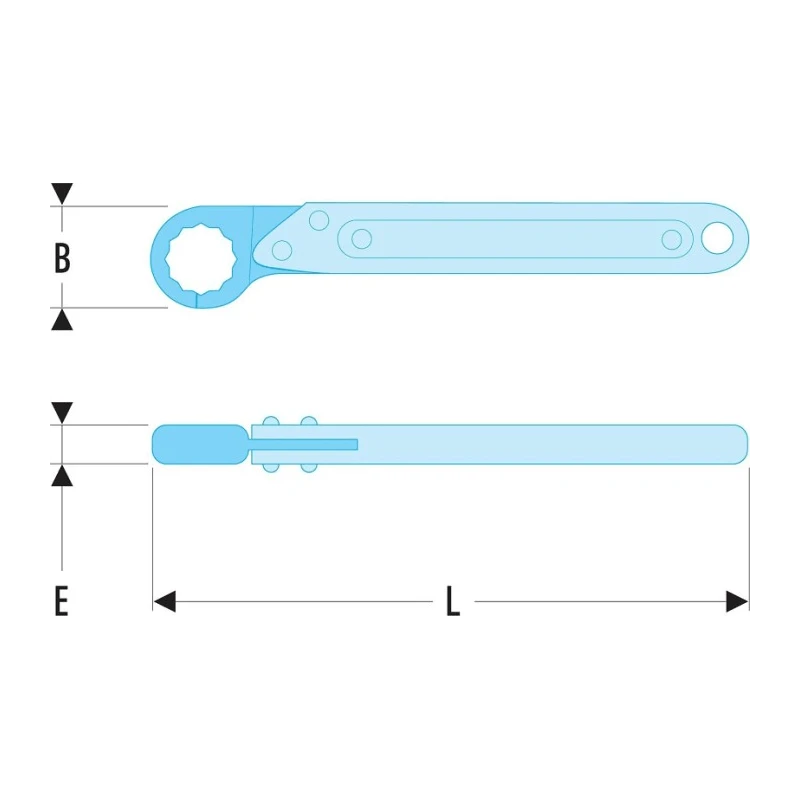 Facom Flare Nut Spanner 18 mm, 191 mm Overall Length 70A.18