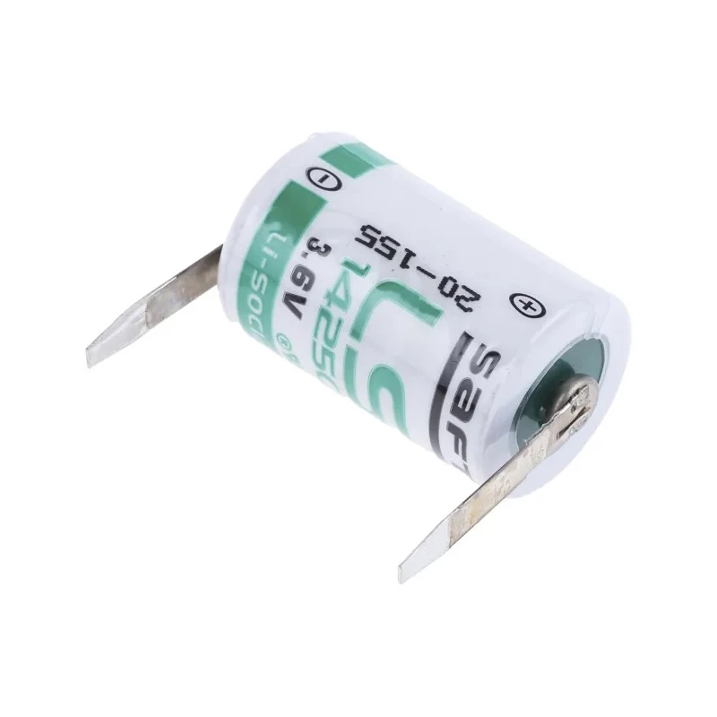 Saft Lithium Thionyl Chloride 1/2 AA Battery 3.6 V 1.2 Ah 14.55 mm Diameter x 25.15 mm Height LS14250CNR