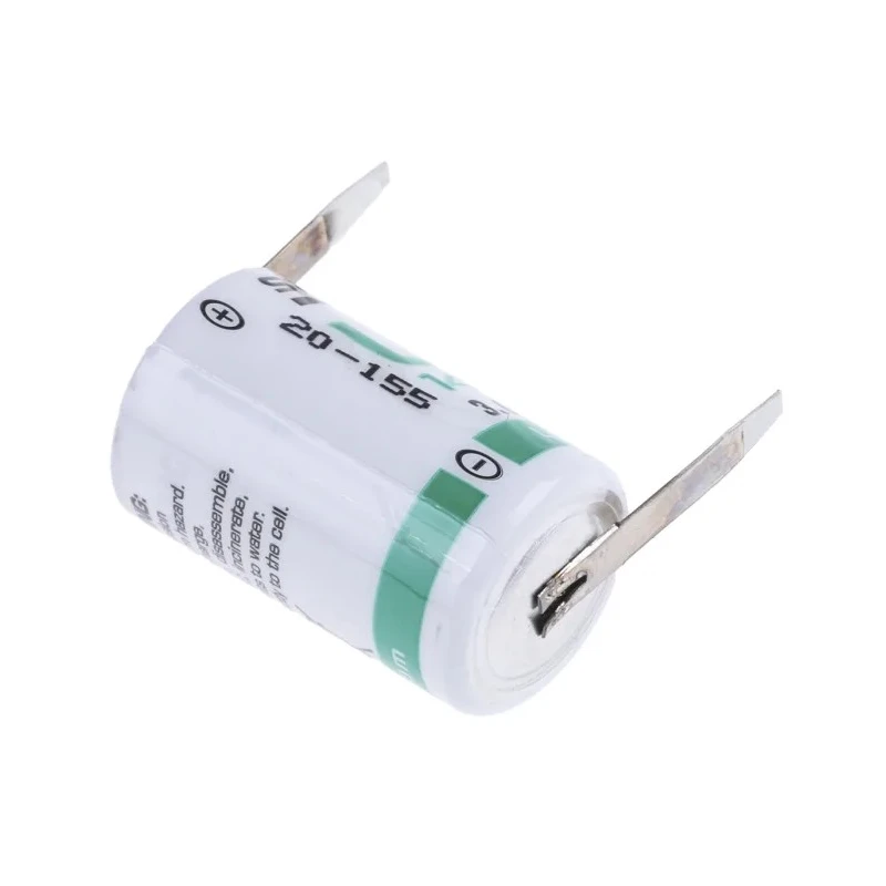 Saft Lithium Thionyl Chloride 1/2 AA Battery 3.6 V 1.2 Ah 14.55 mm Diameter x 25.15 mm Height LS14250CNR