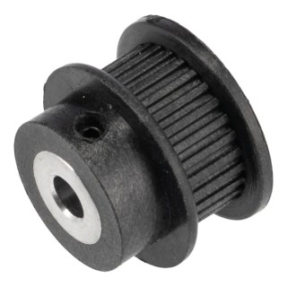 RS PRO Timing Belt Pulley Glass Filled Polycarbonate, Aluminium 6 mm Belt Width, 2 mm Pitch, 30 Teeth PP30MXL025MI