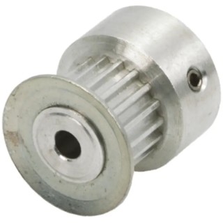 RS PRO Aluminium Timing Belt Pulley 6.4 mm Acceptable Belt Width, 2 mm Pitch, 16 Teeth P16MXL025FB