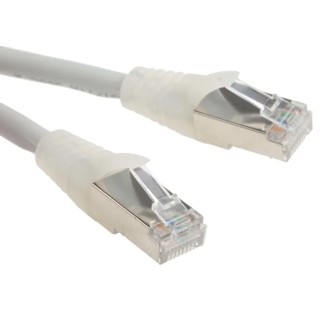 RS PRO Cat6a Shielded Ethernet Cable RJ45 Male to RJ45 Male 1m Grey LSZH Cat6a
