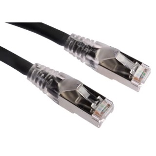 RS PRO Cat6a Ethernet Cable RJ45 Male to RJ45 Male 1m Black Shielded Low Smoke Zero Halogen Cat6a
