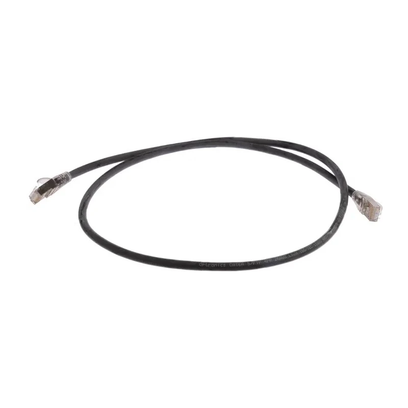 RS PRO Cat6a Ethernet Cable RJ45 Male to RJ45 Male 1m Black Shielded Low Smoke Zero Halogen Cat6a