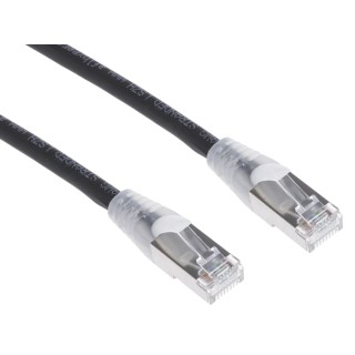 RS PRO Cat6a Ethernet Cable RJ45 Male to RJ45 Male 3 m Black Shielded Low Smoke Zero Halogen Cat6a