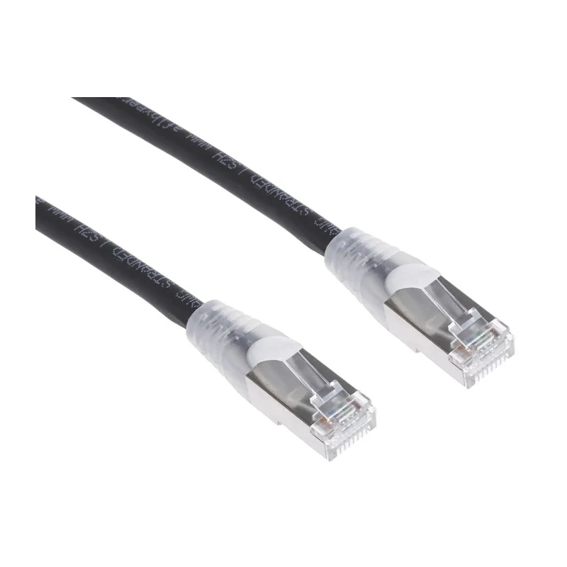 RS PRO Cat6a Ethernet Cable RJ45 Male to RJ45 Male 3 m Black Shielded Low Smoke Zero Halogen Cat6a