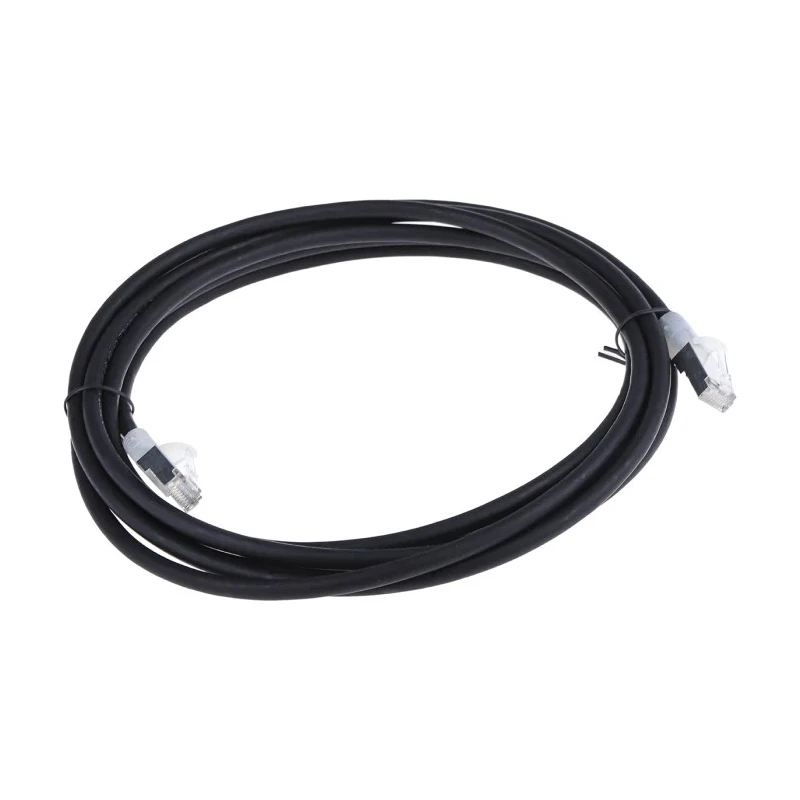 RS PRO Cat6a Ethernet Cable RJ45 Male to RJ45 Male 3 m Black Shielded Low Smoke Zero Halogen Cat6a