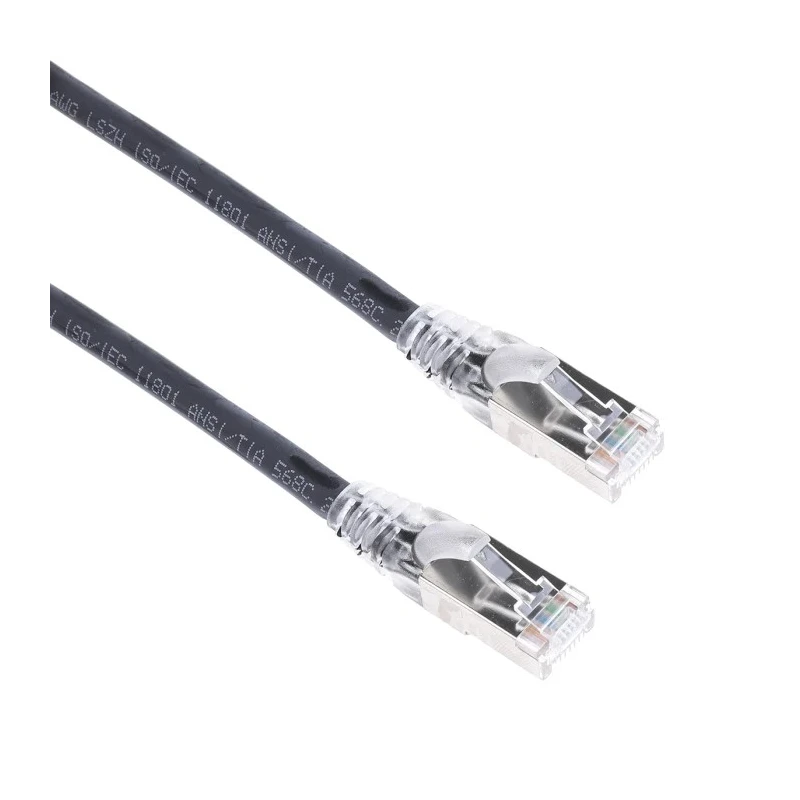 RS PRO Cat6a Ethernet Cable RJ45 Male to RJ45 Male, 10 m, Black, Shielded Low Smoke Zero Halogen Cat6a