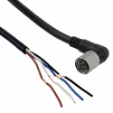 Omron Female 4-Way Right Angle to Unterminated Free End Sensor Actuator Cable 5 m XS3F-M8PVC4A5M-EU