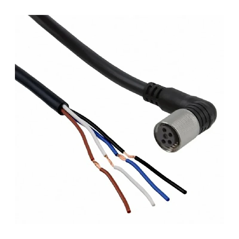 Omron Female 4-Way Right Angle to Unterminated Free End Sensor Actuator Cable 5 m XS3F-M8PVC4A5M-EU