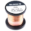 Block 0.35 mm OD Copper Wire 0.11 mm² Enamelled 87 m Reel CUL 100/0,35