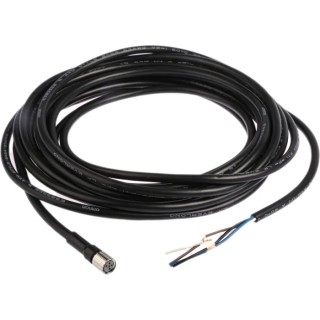 Omron Female 4-Way Straight Sensor Actuator Cable 5 m PVC Jacket Black 125V dc XS3F-M8PVC4S5M