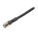 Omron Female 4-Way Straight Sensor Actuator Cable 5 m PVC Jacket Black 125V dc XS3F-M8PVC4S5M
