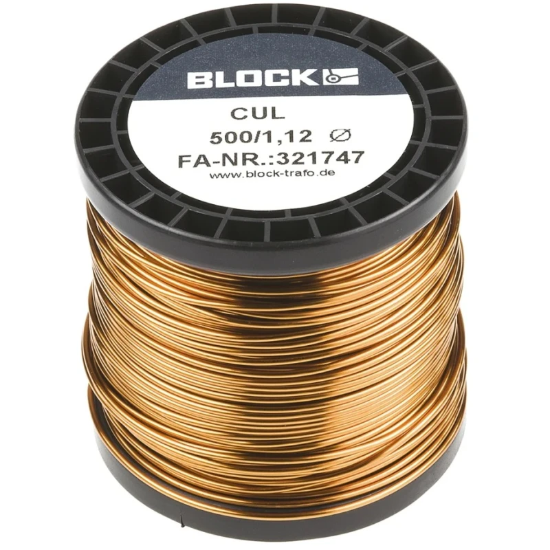 RS PRO Enamelled Copper Wire 1.12 mm OD 1.1 mm² Cross Section 44 m Reel CUL 500/1,12