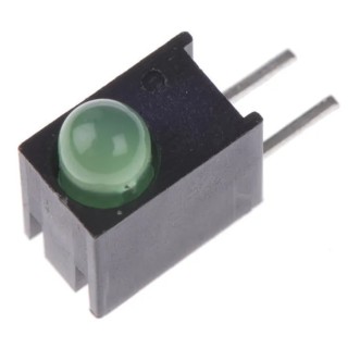 Dialight Green Right Angle PCB LED Indicator 3 mm (T-1), Single Colour, 2.1 V, 60 mA Forward Current 551-0207F