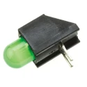 Dialight Green Right Angle 5 mm (T-1 3/4) PCB LED Indicator, Single Colour, 2.1 V, 25 mA Maximum Forward Current 550-2207F