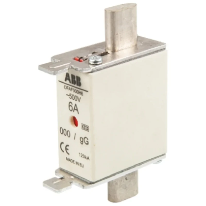 ABB 6A Centred Tag Fuse NH000 500V High Rupture Capacity OFAF000H NH000