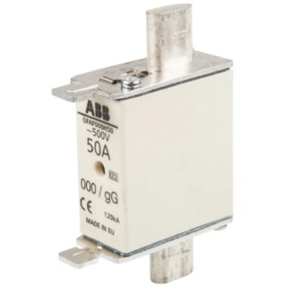 ABB 50A Centred Tag Fuse NH000 500V OFAF000H50 1SCA022627R1210