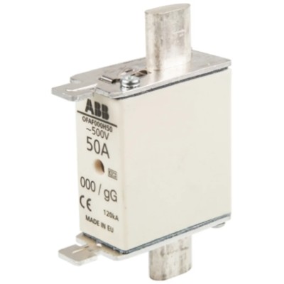 ABB 50A Centred Tag Fuse NH000 500V OFAF000H50 1SCA022627R1210