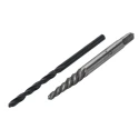 RS PRO 2 Piece Plastic Steel Screw Extractor Set 2, 3.3 mm with Plastic Case 779-8824