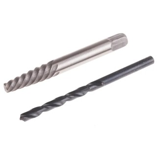 RS PRO 2 Piece Steel Screw Extractor Set with Plastic Case 5 mm No 4 779-8836