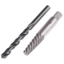 RS PRO 2 Piece Plastic Steel Screw Extractor Set Model 779-8849, Steel Material, Plastic Case, Metric and Imperial Sizes