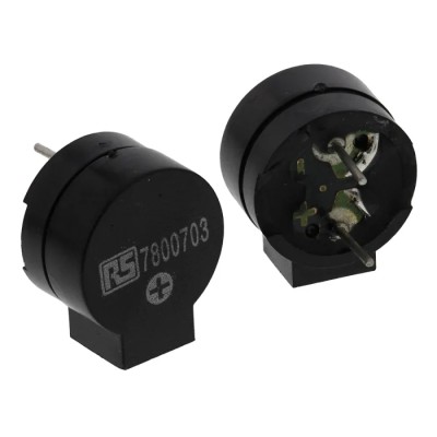 RS PRO 85 dB Through Hole Continuous External Magnetic Buzzer Component 7.5 mm 1 V ac Min 3V ac Max 780-0703