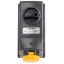 Scame 16A 110V IP67 Yellow Panel Mount Industrial Power Connector 2P+PE ADVANCE GRP 