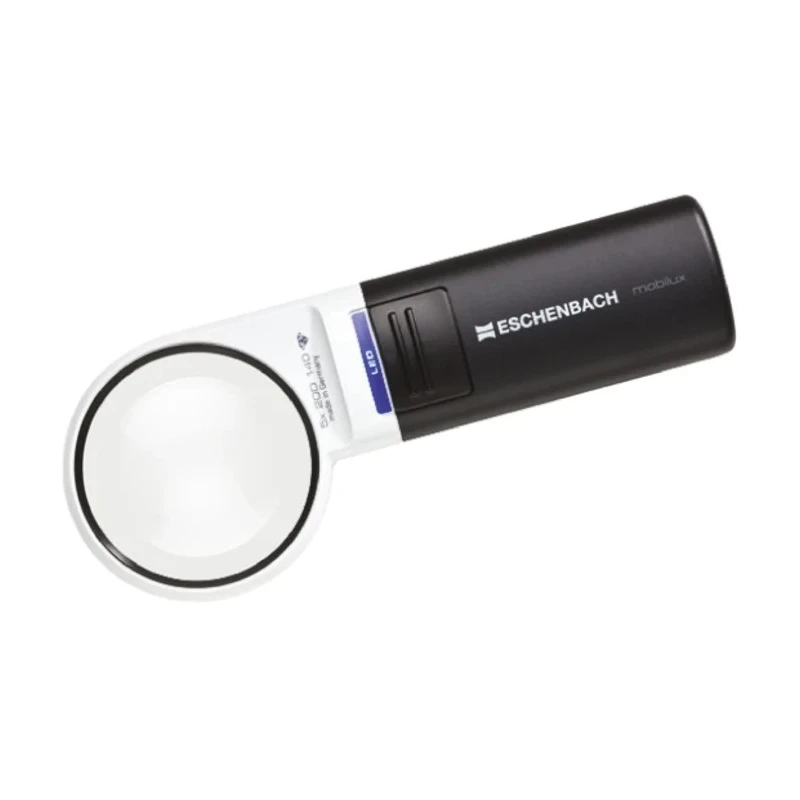 Eschenbach Illuminated Magnifier with 5x Magnification, 58 mm Diameter, AA Battery Operated, Model 15115