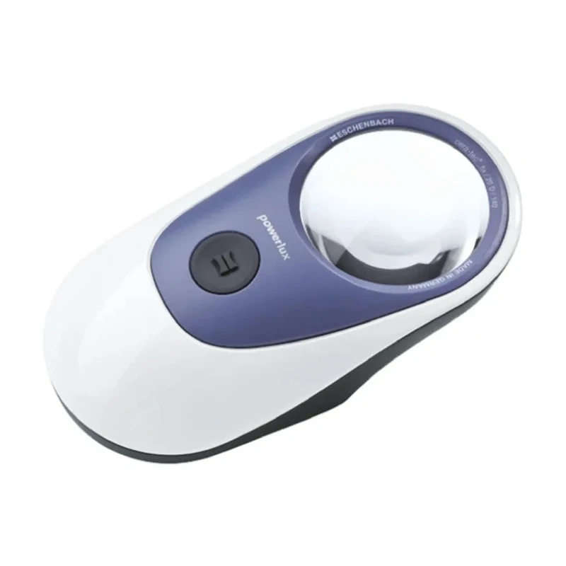 Eschenbach Illuminated Magnifier with 5x Magnification, 58 mm Lens Diameter, Battery Operated, Model 158620