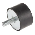 RS PRO M10 Anti-Vibration Mount Male to Female Bobbin Natural Rubber 186.12 kg Compression 50 mm OD 30 mm H 171-2609