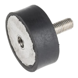 RS PRO Anti-Vibration Mount Male to Female Bobbin M10 Thread Size, 50 mm Outside Diameter, 20 mm Height, Natural 171-2608