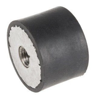 RS PRO Anti-Vibration Mount Female Buffer Foot M10 Thread, Natural Rubber, 113.16 kg Compression, 40 mm OD, 28 mm 171-2628
