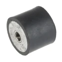 RS PRO M6 Anti-Vibration Mount Female Buffer Foot Cylindrical Natural Rubber 42.32kg Compression 25mm OD 20mm H 171-2621