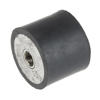 RS PRO M6 Anti-Vibration Mount Female Buffer Foot Cylindrical Natural Rubber 42.32kg Compression 25mm OD 20mm H 171-2621