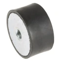 RS PRO M10 Anti-Vibration Mount Female Buffer Foot Natural Rubber 60 Shore A 224.48 kg Compression 50 mm OD 25 mm H 171-2630