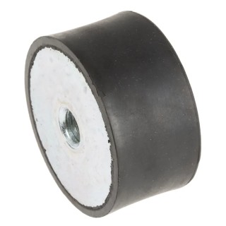 RS PRO M10 Anti-Vibration Mount Female Buffer Foot Natural Rubber 60 Shore A 224.48 kg Compression 50 mm OD 25 mm H 171-2630