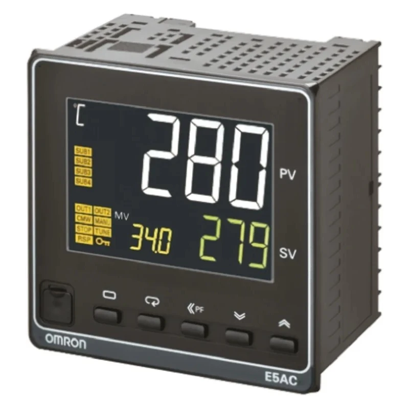 Omron Panel Mount PID Temperature Controller 2 Input 1 Output Linear 240V ac/dc On-Off E5AC