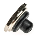 APEM Toggle Switch Boot Silicone Black with M12 x 0.75 Threaded Bushing for Toggle Switch U598